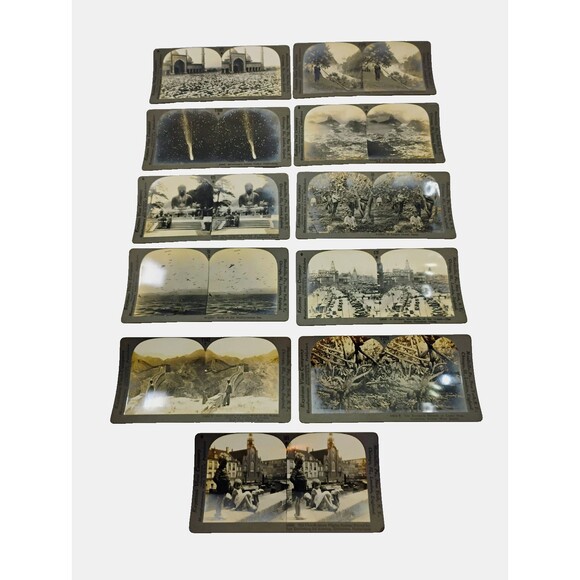 Lot of Antique Keystone View Company Stereoscope Cards 11 Cards - Picture 1 of 16